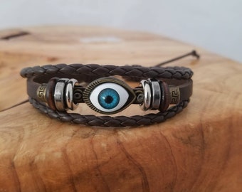 Evil Eye Bracelet, Voodoo Bracelet, Adjustable Bracelet for Men Women