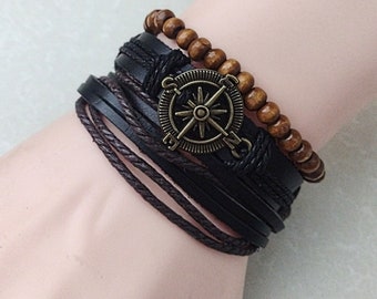 Pirate Compass Rose Bracelets, Adjustable Bracelets, Cosplay Jewelry, Traveler Bracelets