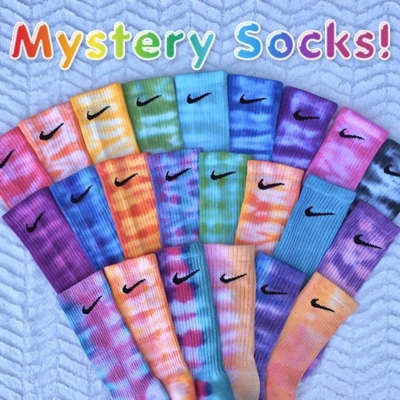 nike crew socks tie dye