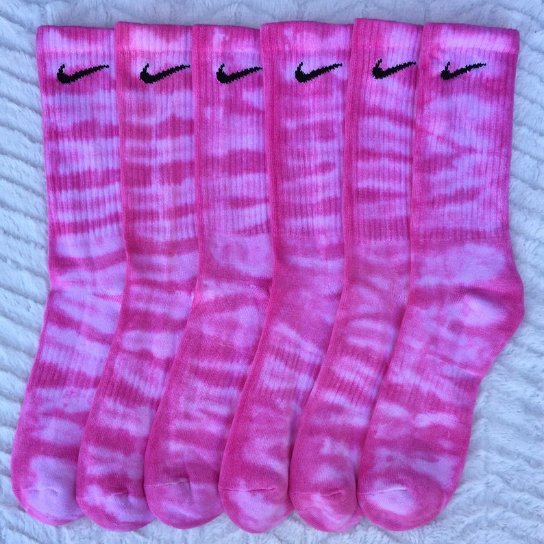 Tie Dye Nike Socks Unisex Adult Socks Sports Tie Dye Crew Etsy