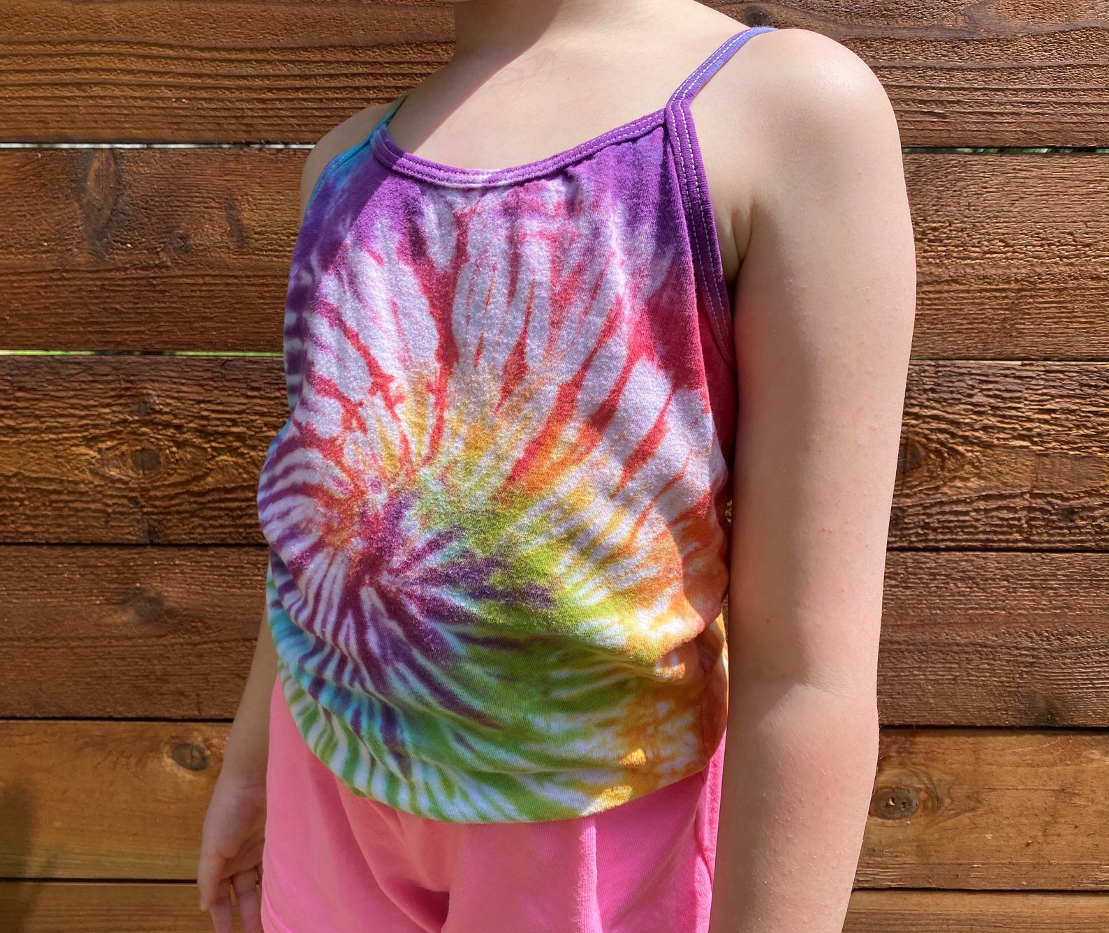 Children's Tie Dye Rainbow Tank Tops Hanes Various - Etsy