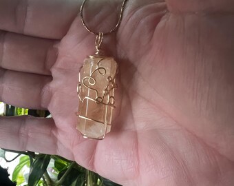 Citrine Wire-wrapped Pendant