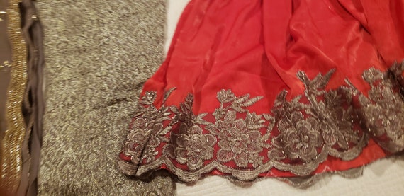 red velvet pakistani dress