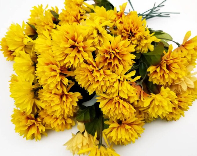 Artificial Marigold 24 Stems. Artificial Marigold Flowers Etsy