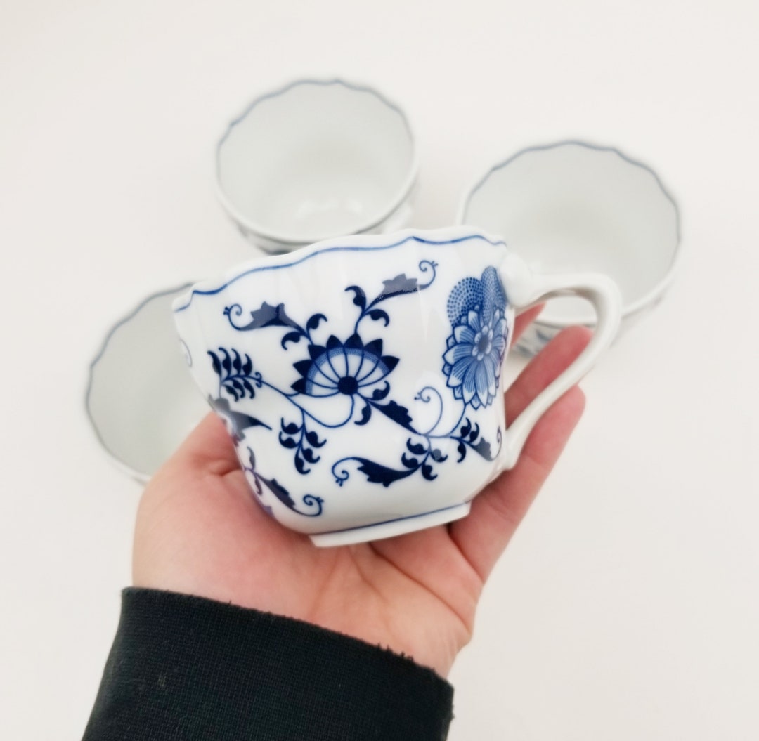 Blue Danube Blue Onion Cups - 4pc Set - 6oz - Vintage 1950s Japan Delft ...