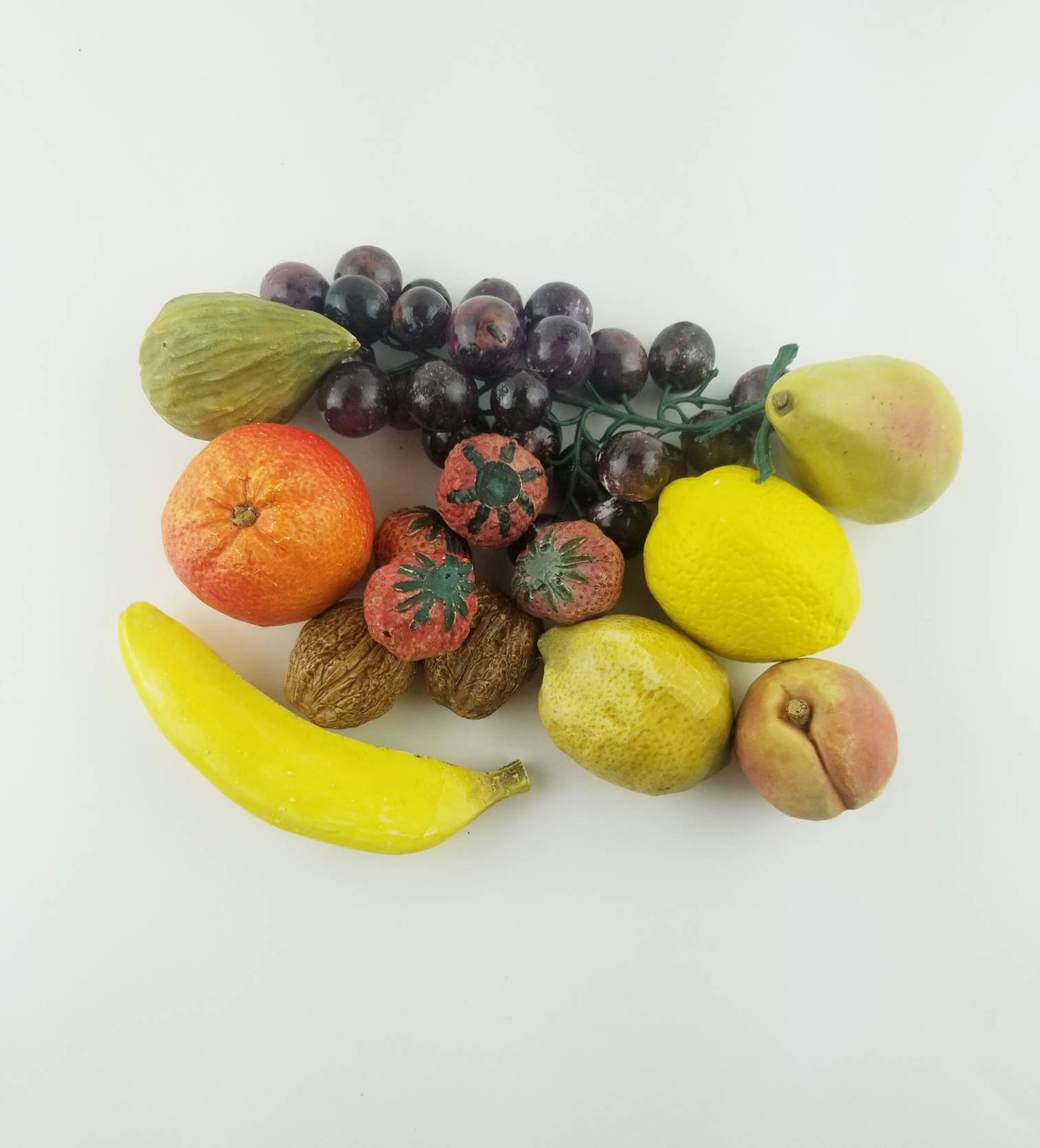 Artificial fruit 14 pieces. Vintage fake fruit. Heavy faux Etsy