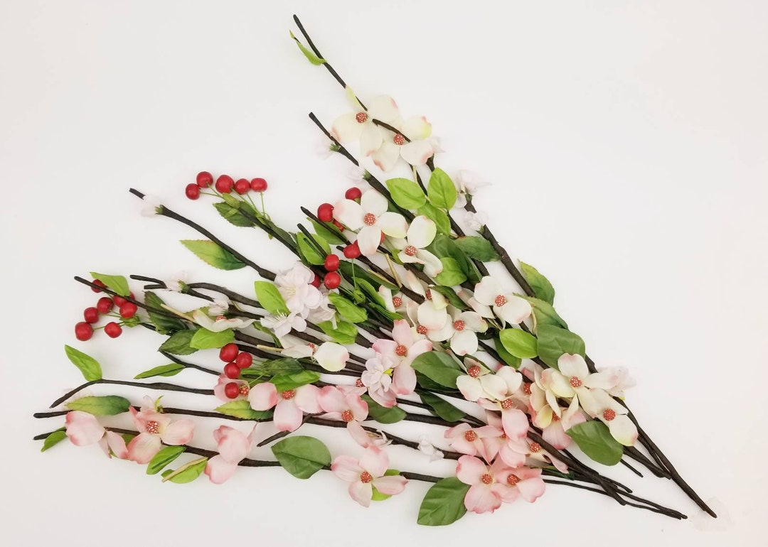 Artificial Flower Branches 18 Pieces. Faux Pink Flower Etsy