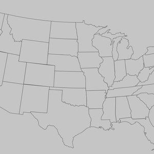 USA Collage Map 50 States | State Shapes | Digital Download | Instant Download | State Shapes Cut Files | PDF