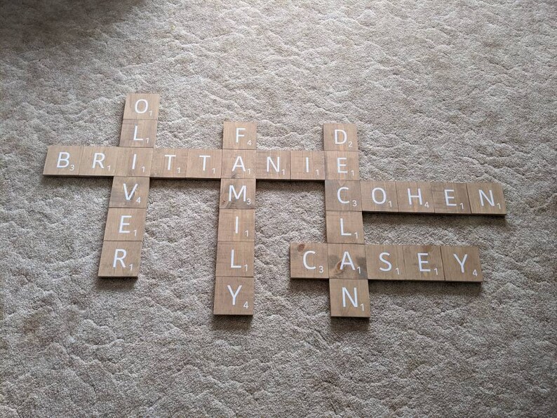 Large Scrabble Tiles Scrabble Tiles Wall Art Family Member Etsy UK