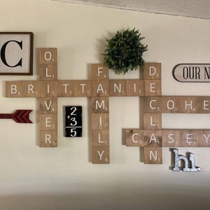 Large Scrabble Tiles | Scrabble Tiles Wall Art | Family Member Names | Scrabble Tiles Large | Scrabble Wall Tiles | Wall Art