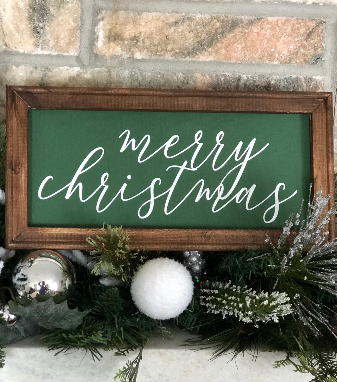 Merry Christmas Sign Rustic Holiday Decor Holiday Sign | Etsy
