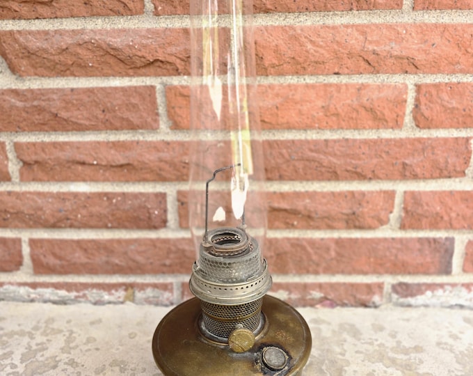 Antique Aladdin Oil Lamp | Vintage Kerosene Lamp | Brass Lamp | Primitive Decor
