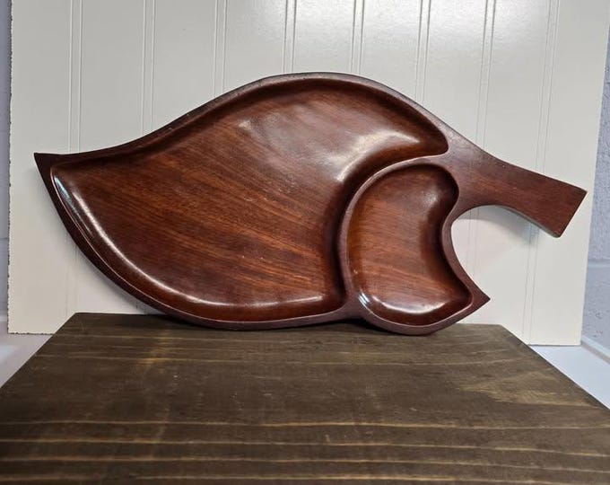 MCM Mahoagny Wooden Leaf Serving Platter