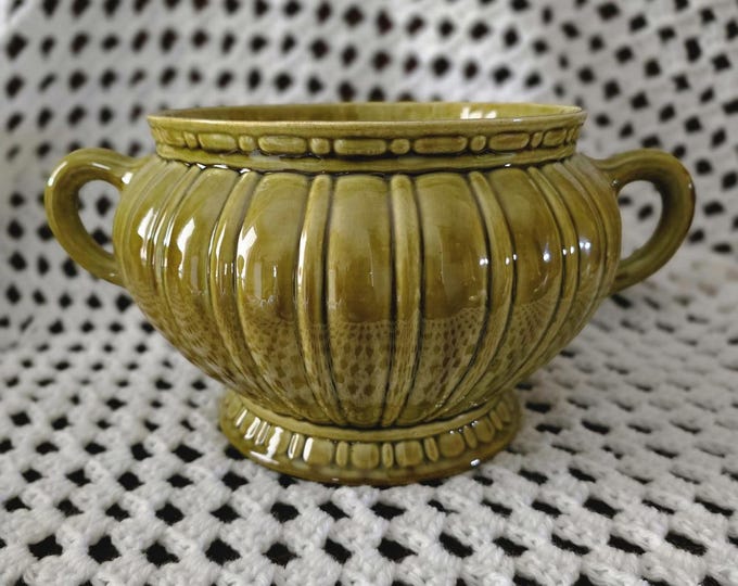 Vintage Stoneware USA Stamped AMC California Soup Bowl w/ Handles