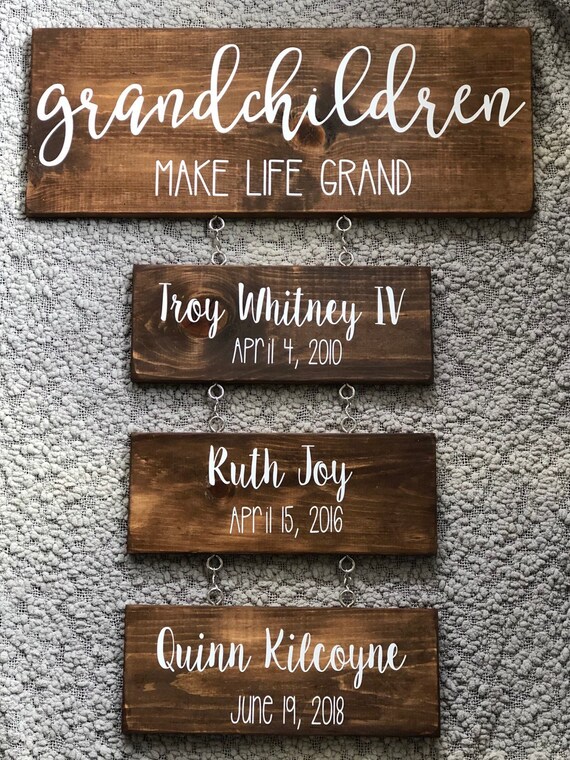Gift for Grandparent Grandchildren Making Memories Handcrafted Wood Sign Grandparent Gift