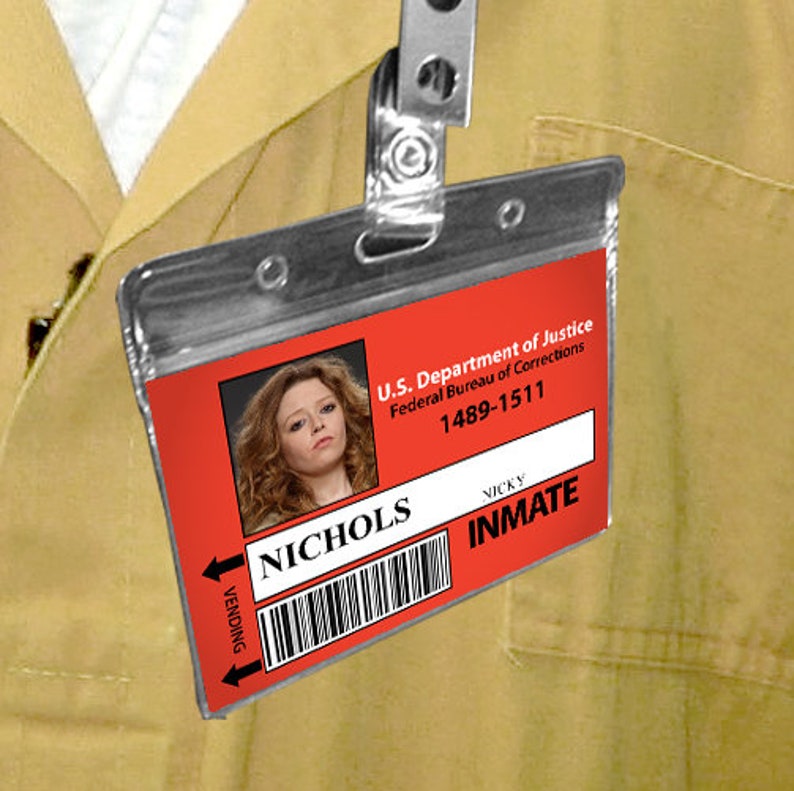 Orange is the New Black Prison Badge ID Card Halloween Piper | Etsy