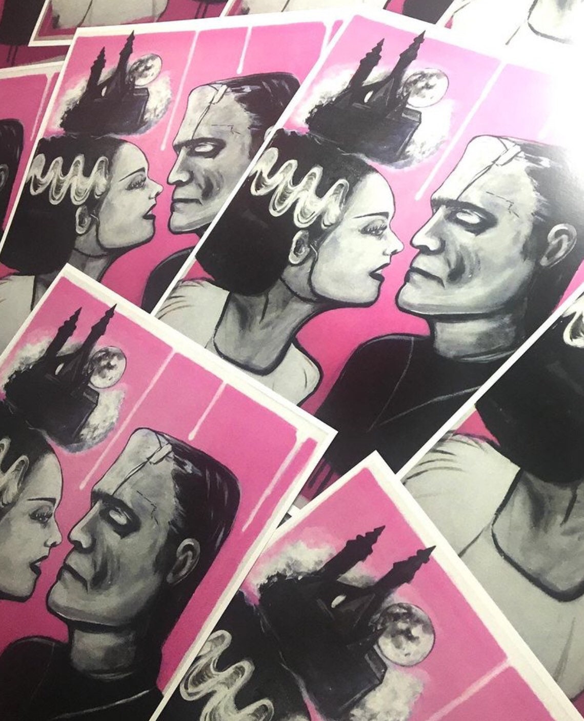 Bride of Frankenstein Print / Universal monster Frankenstein | Etsy