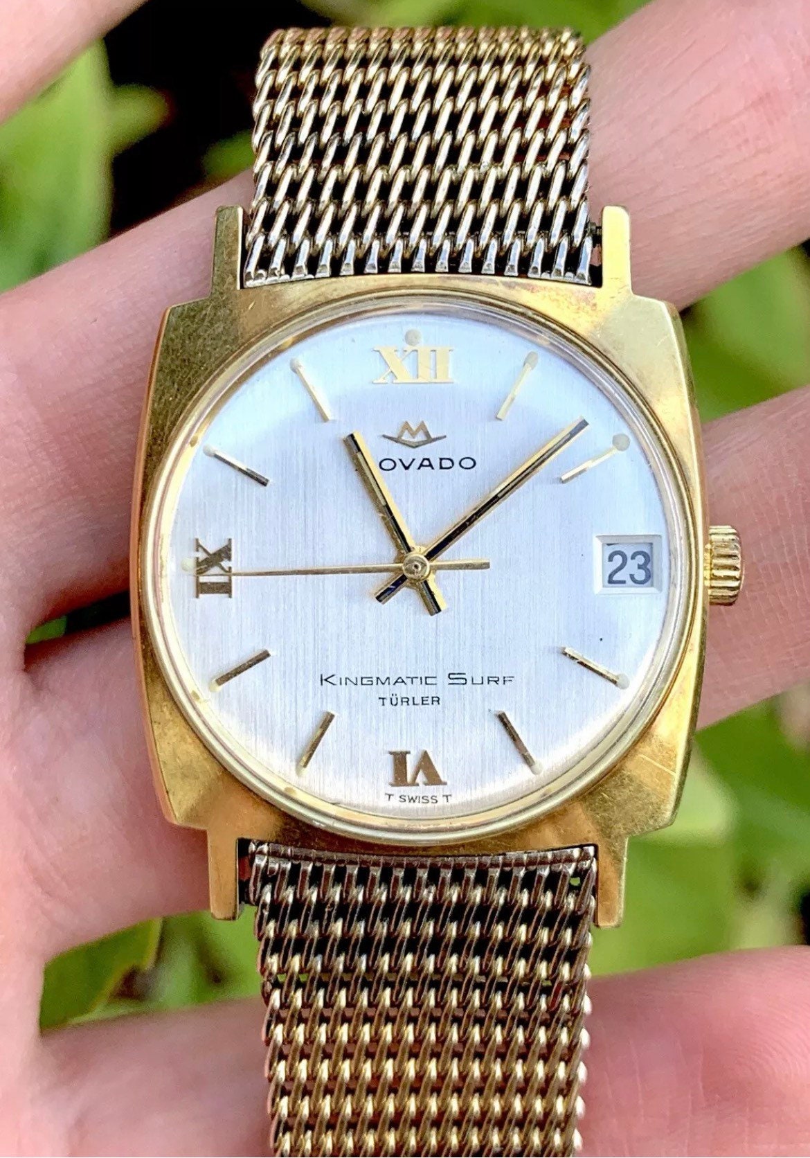 Movado Kingmatic Surf T rler Sun sea Cal.389 14k 40micr Original