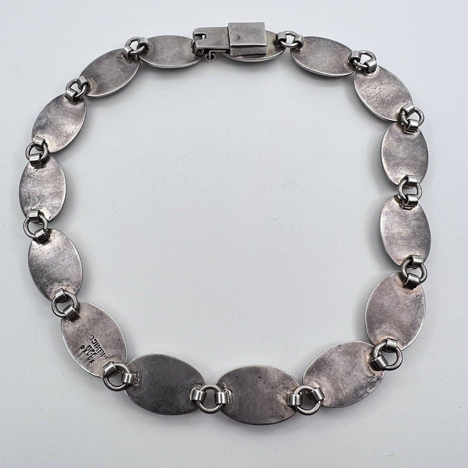 Vintage 925 Sterling Silver Mexican Taxco Chocker Necklace