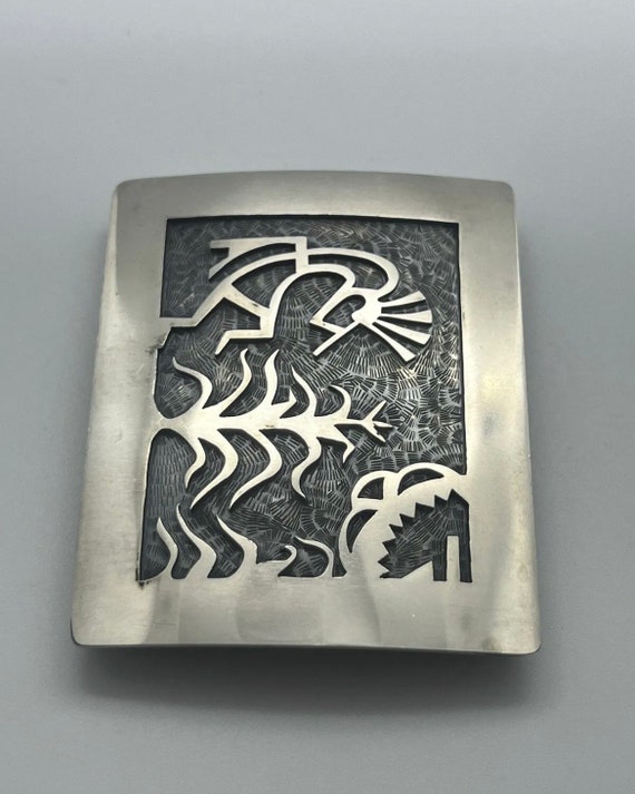 Vintage Native American Hopi Kokopelli Sterling S… - image 2