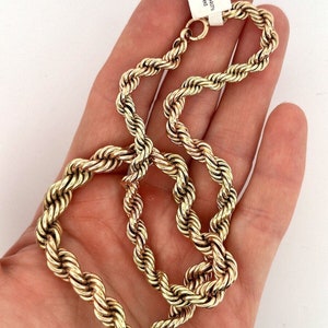 Vintage 14k Twisted Rope Graduated Necklace Rose and Yellow Gold Chain ...