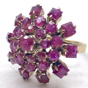 Antik vintage 18k guld Harém prinsessa 3,6 ctw rubinring
