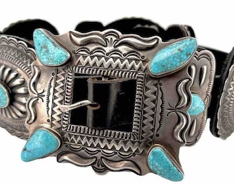 Authentic Vintage Native American Navajo Spiderweb Turquoise