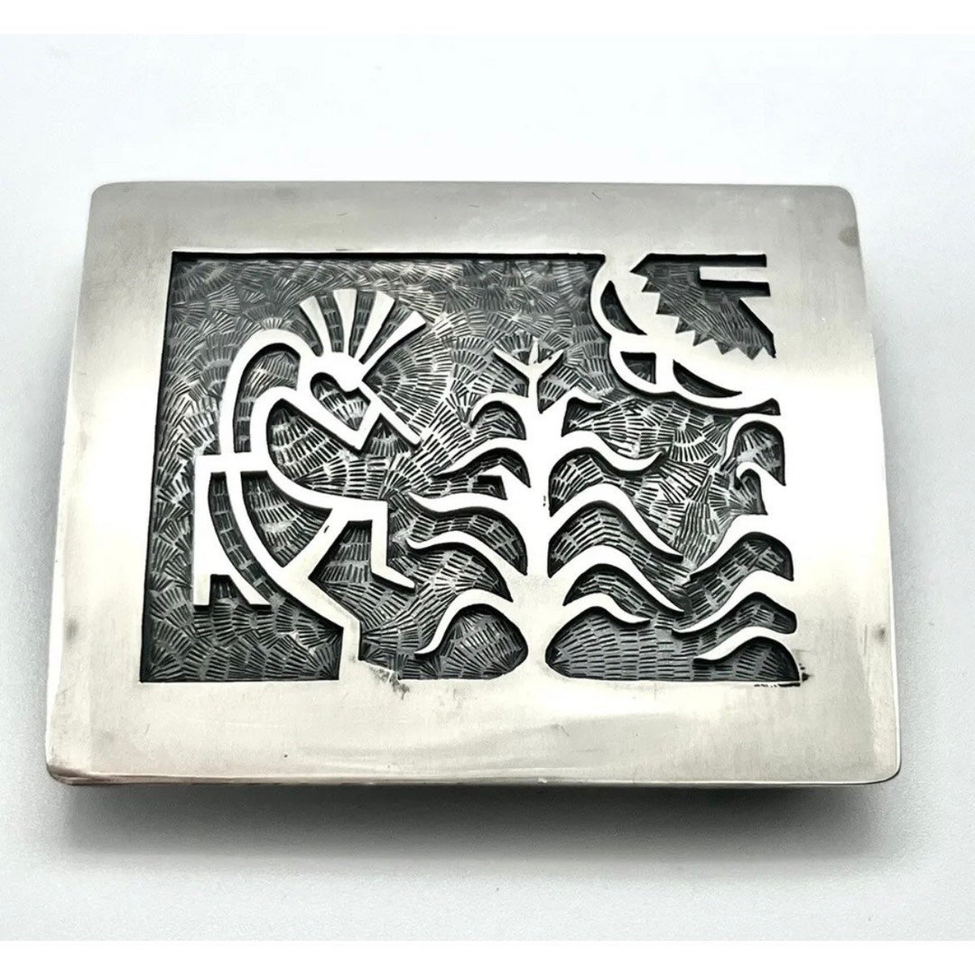 Vintageスターリングシルバーバックル＊　ホピ族 ネイティブ アメリカ＊即買 Vintageスターリングシルバーバックル＊ ホピ族 ネイティブ アメリカ