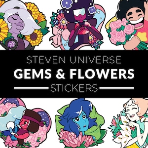Adesivos de gemas e flores