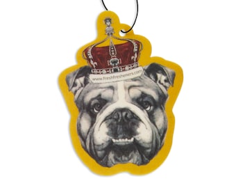Paquete de 12 ambientadores para coche, ambientador colgante Bull Dog, ambientador fresco, regalo.