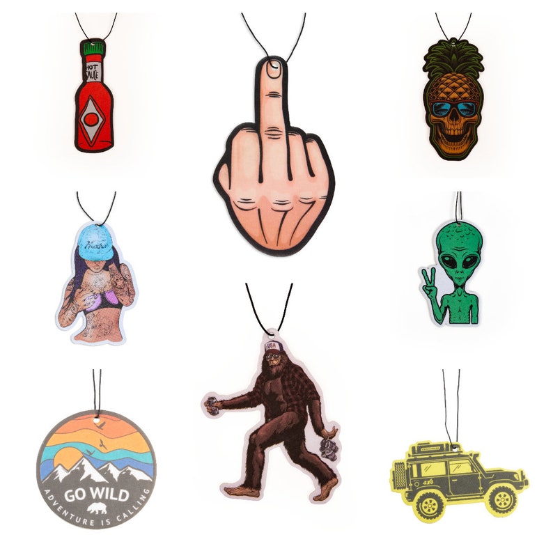 8 Pack Assorted Car Air Fresheners, Funny Car Decoration, Cool Styles