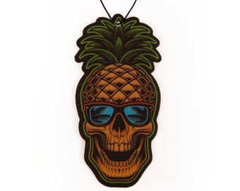 12 Pack Car Air Freshener, Funny Air Freshener, Cool Car Air Freshener, Pineapple Skull Air Freshener, Cool Air Freshener