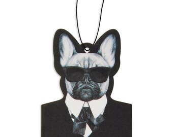 Paquete de 12 ambientadores, ambientador colgante French Bull Dog, ambientador fresco, ambientador de coche