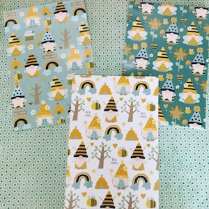 Set di cartoline gnomo felice dell'ape