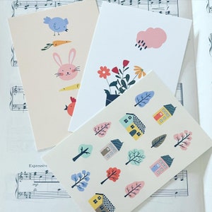 Spring days postcard set