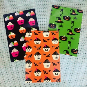 Set di cartoline per cupcake di Halloween