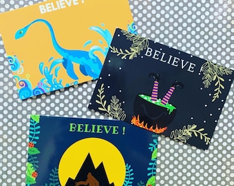 Believe postcard set
