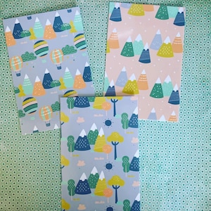 Conjunto de postales al aire libre de verano