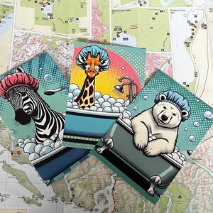 Cartes postales de l'heure du bain