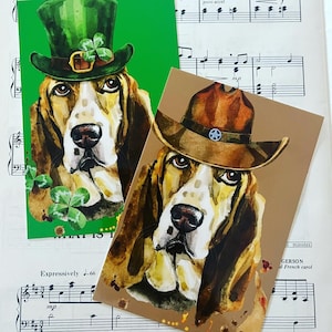 Ensemble de cartes postales pour chien de chasse