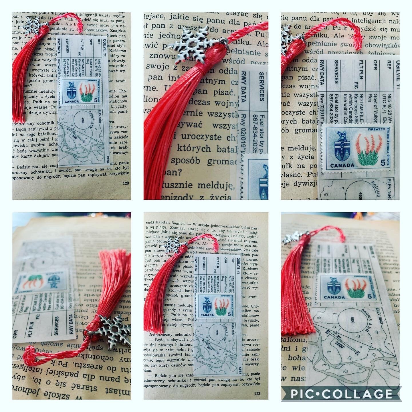 Laminated bookmark from Canada Etsy