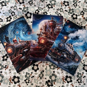 Lot de cartes postales de train