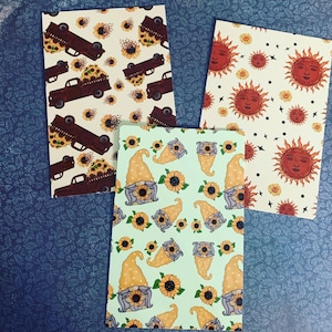 Ensemble de cartes postales de tournesol