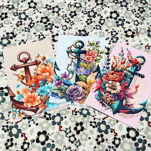 Lot de cartes postales ancre