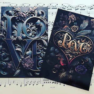 Peace and love Postkarten Set