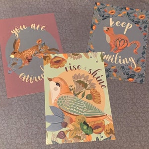 Ensemble de cartes postales inspirées