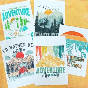 I like mountains postcard set