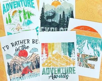 I like mountains postcard set