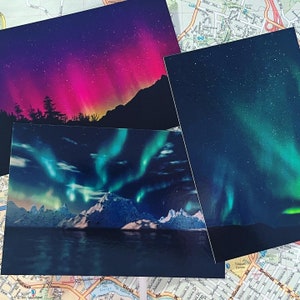 Ensemble de cartes postales de ciel d'aurore