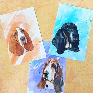 Basset Hound Postkarten Set